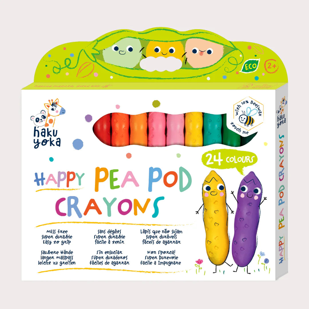 Pea Pod Crayons 24 Colours - Haku Yoka