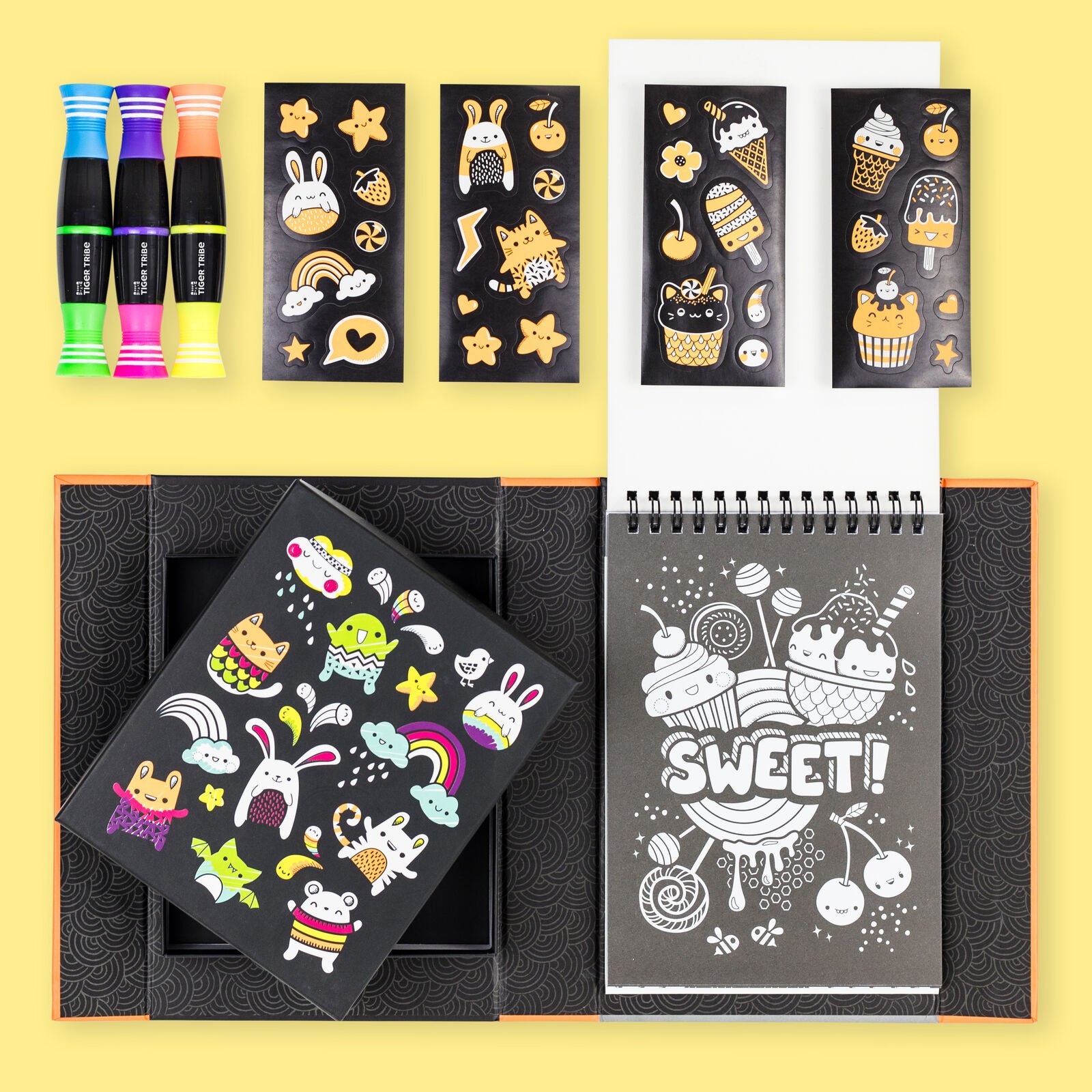 Glow Friends NEON Colouring Set