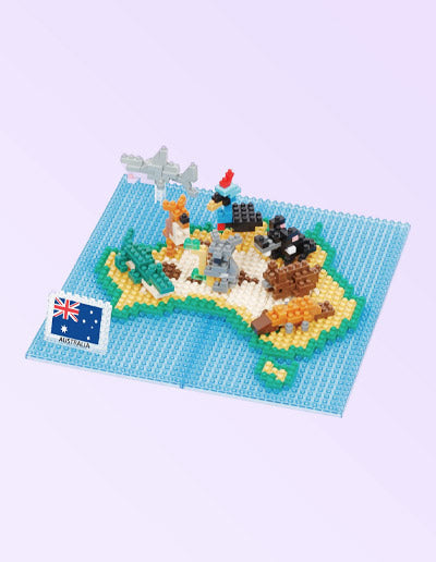 Nanoblock – Animals of Australia on Map