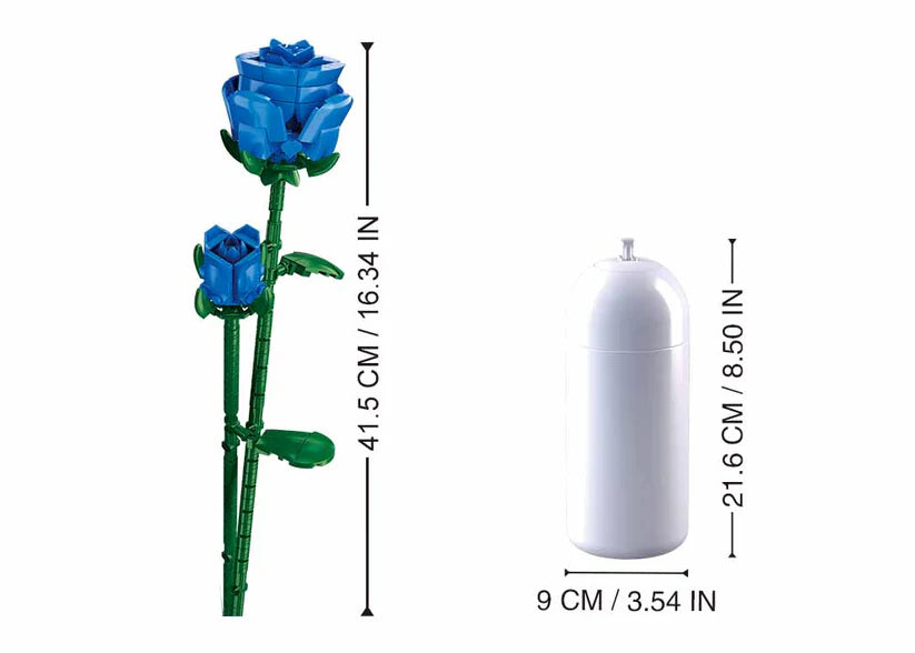 Life Bricks Blue Rose - Sluban