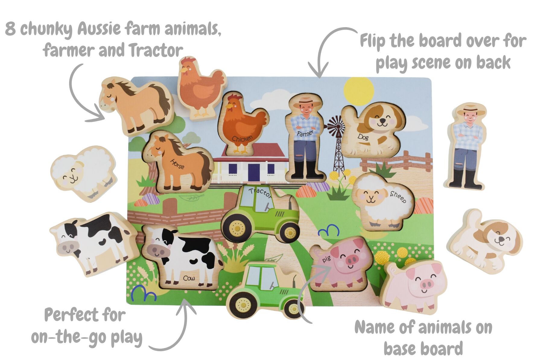 Chunky Puzzle Aussie Farm Animal - Koala Dream