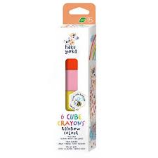6 Cube Crayons: Rainbow Colours