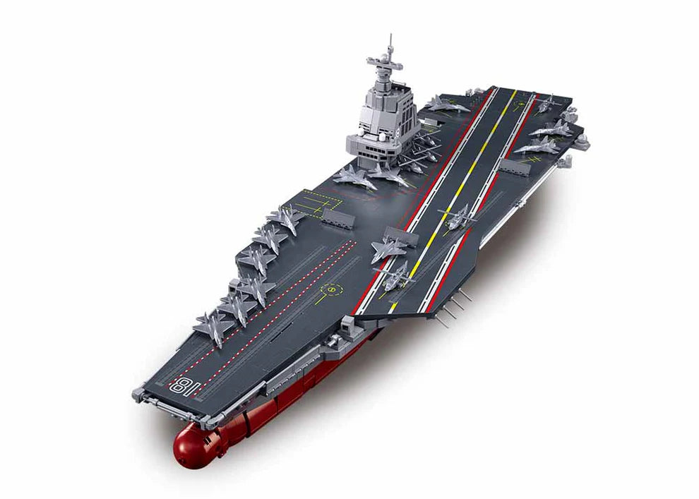Model Bricks Aircraft Carrier Fujian 1/450 Scale 1312pcs - Sluban
