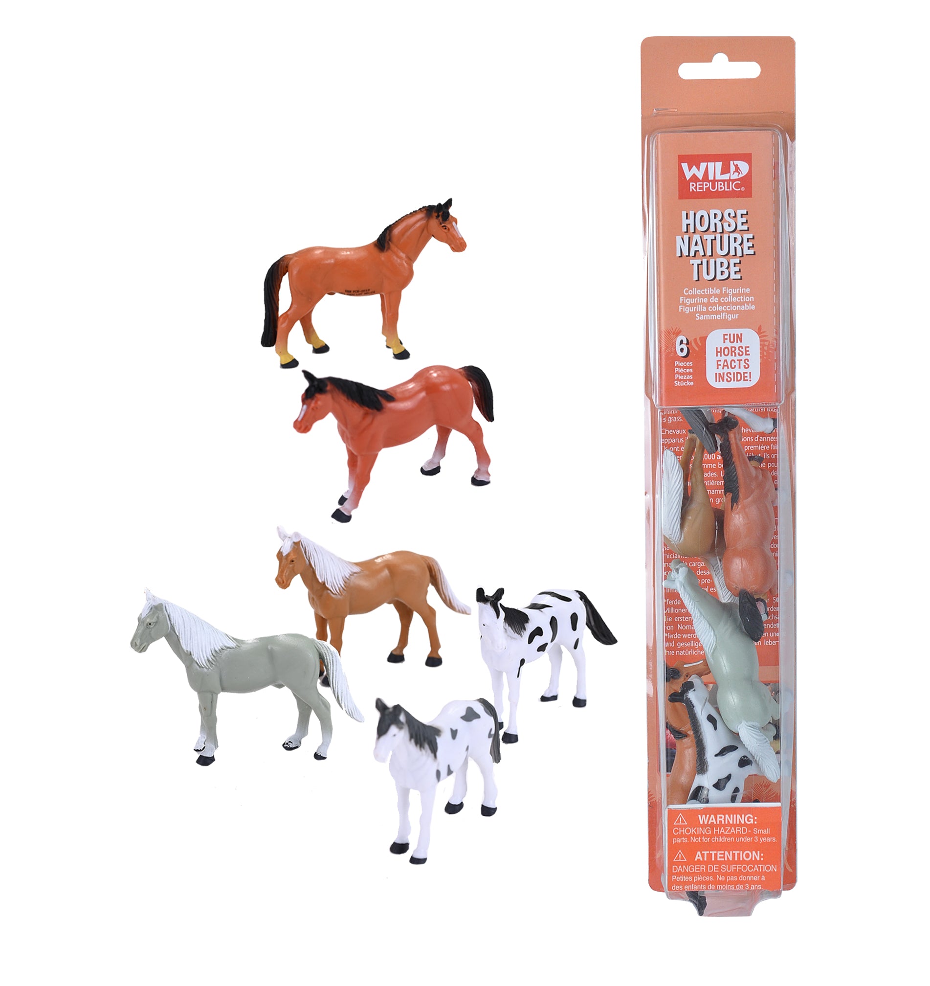 Horse Nature Tube 6pcs - Wild Republic
