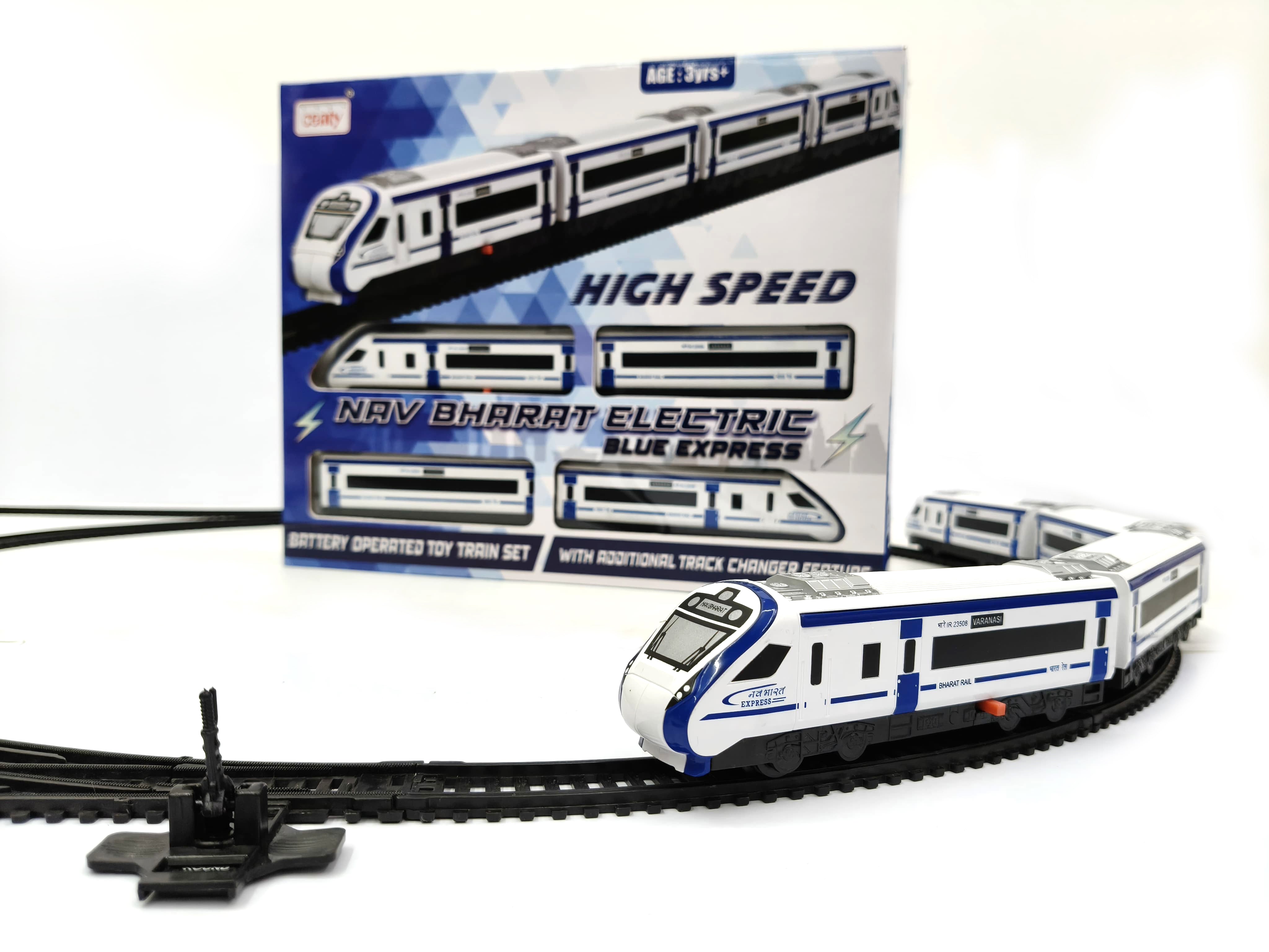 Nav Bharrat Electric Train set Blue Express - Belta Brands