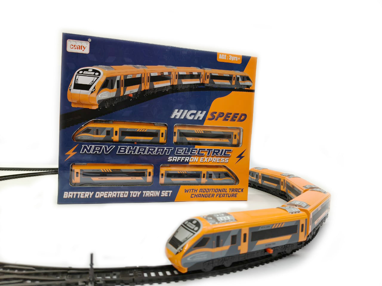 Nav Bharat Electric Train set Saffron Express - Belta Brands