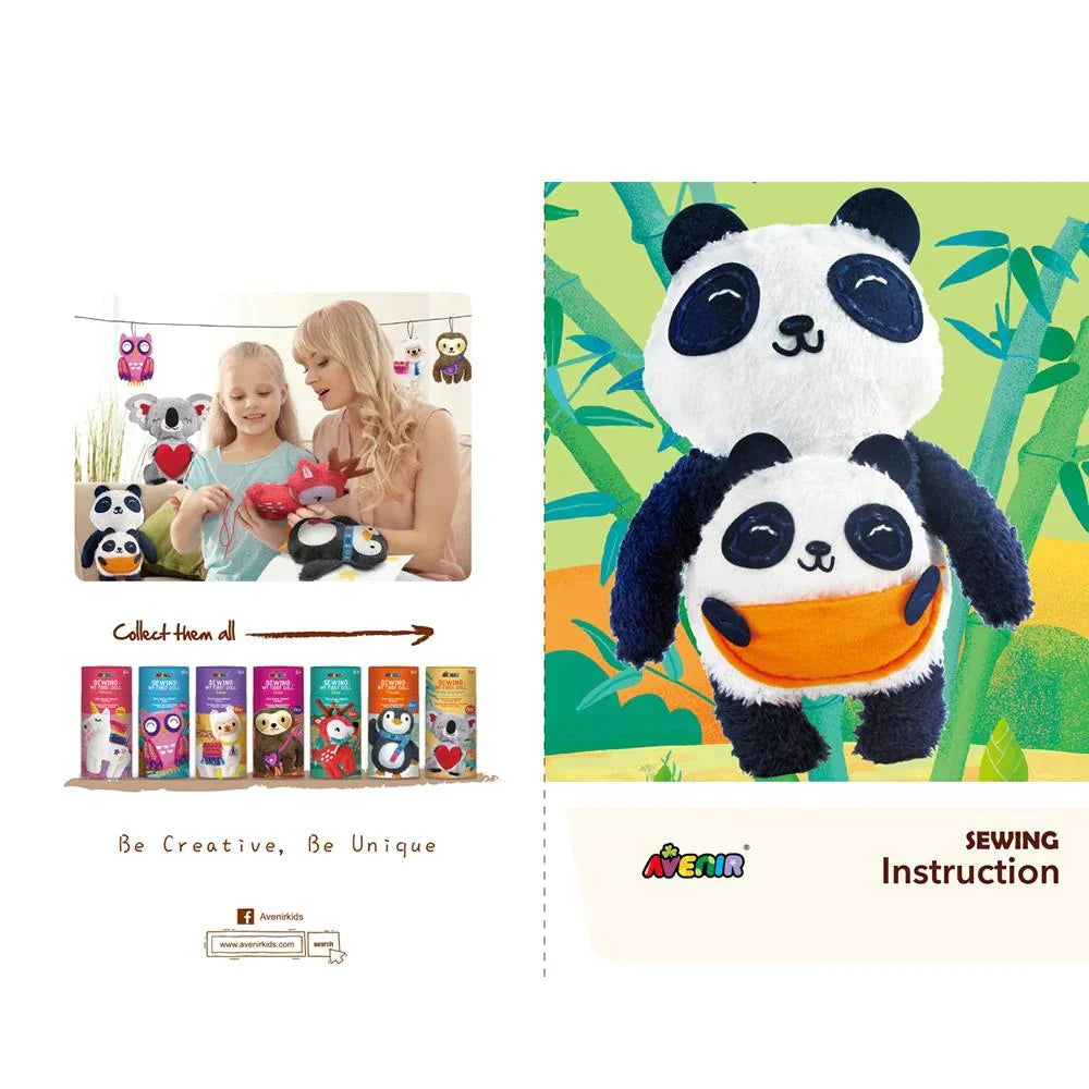 My First Sewing Doll Mom & Baby Panda - Avenir