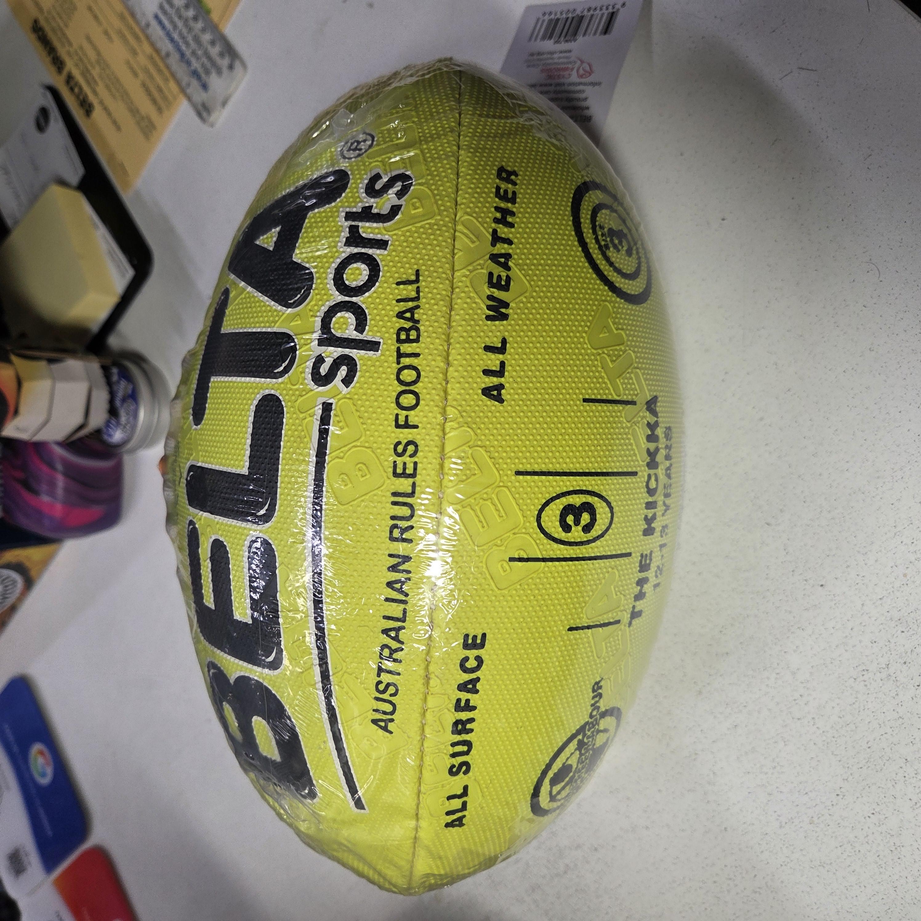 Footy Synthetic Textured Rubber Size 3 Fluro Yellow - Belta