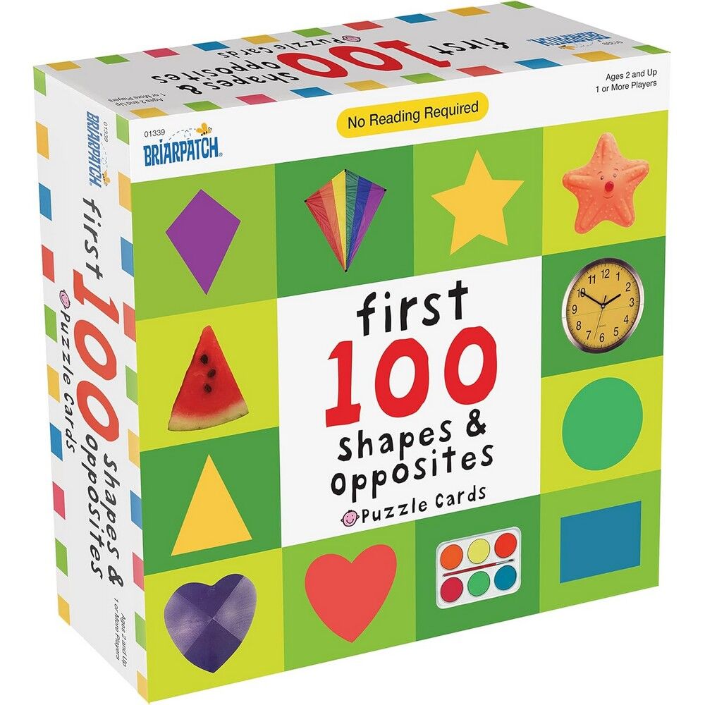 First 100 Shapes & Opposites Puzzle Cards Briapatch - Jedko Games