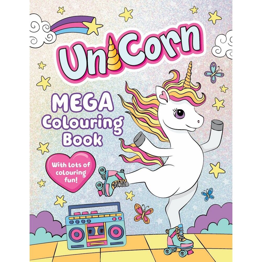 Unicorn Mega Colouring Book - Lets Play Games