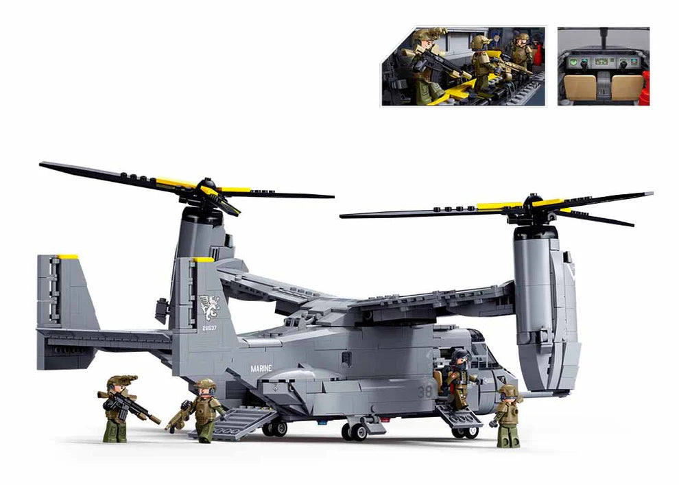 Model Bricks MV-22 Osprey scale 1:44 1142pcs Sluban - Belta Brands