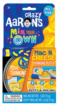 Crazy Aarons Thinking Putty 4 inch tin Mac N Cheese - Jazwares
