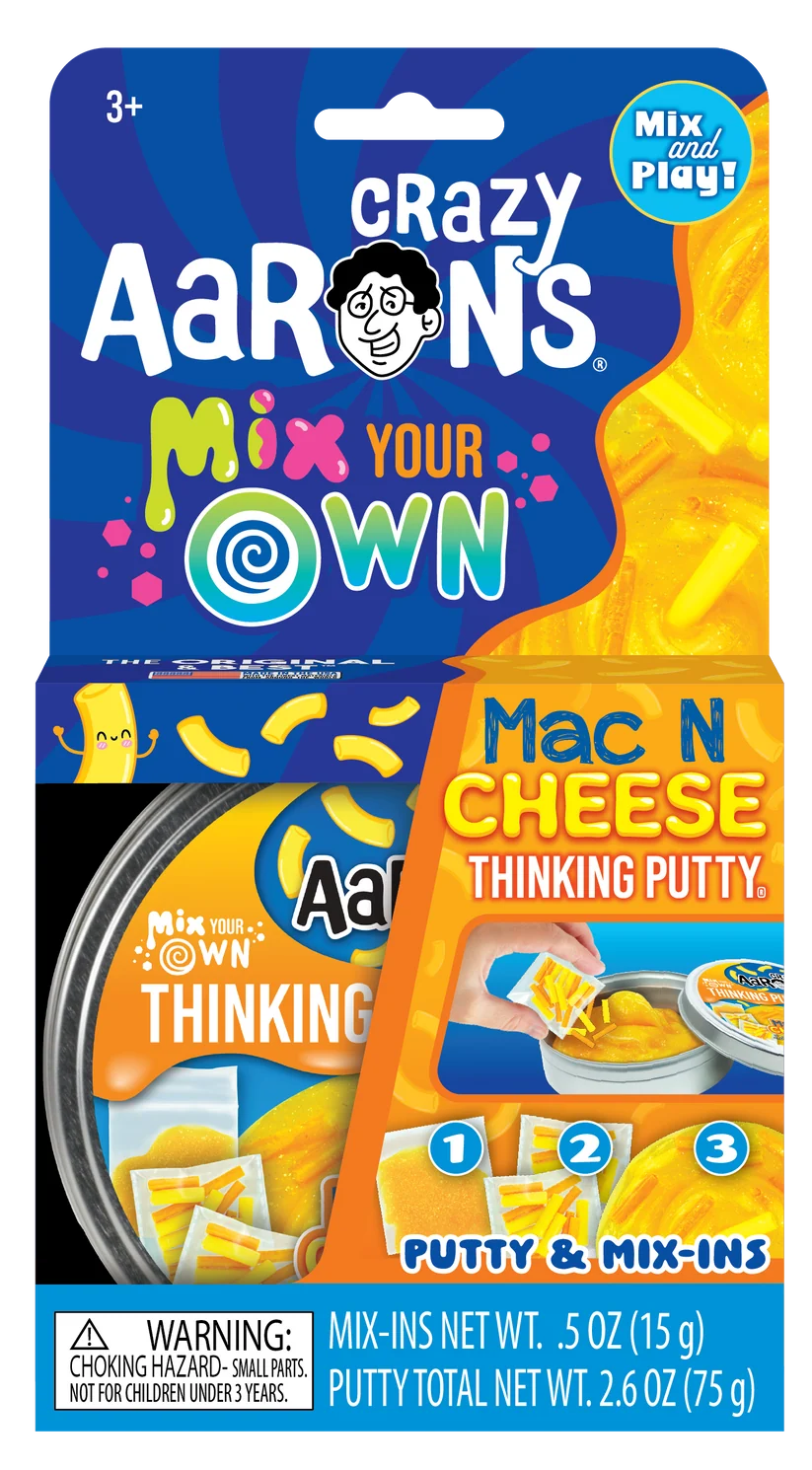 Crazy Aarons Thinking Putty 4 inch tin Mac N Cheese - Jazwares