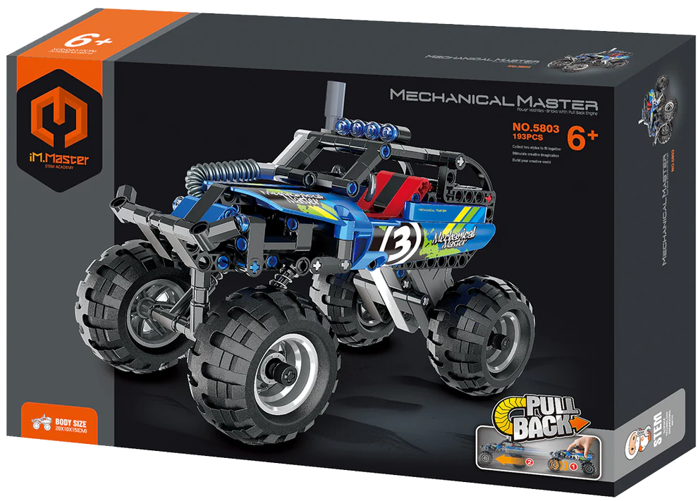 Pull Back Truck Blue 193pcs - iM.Master