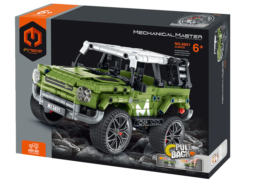 Pull Back Off Roader Green 474pcs - iM.Master