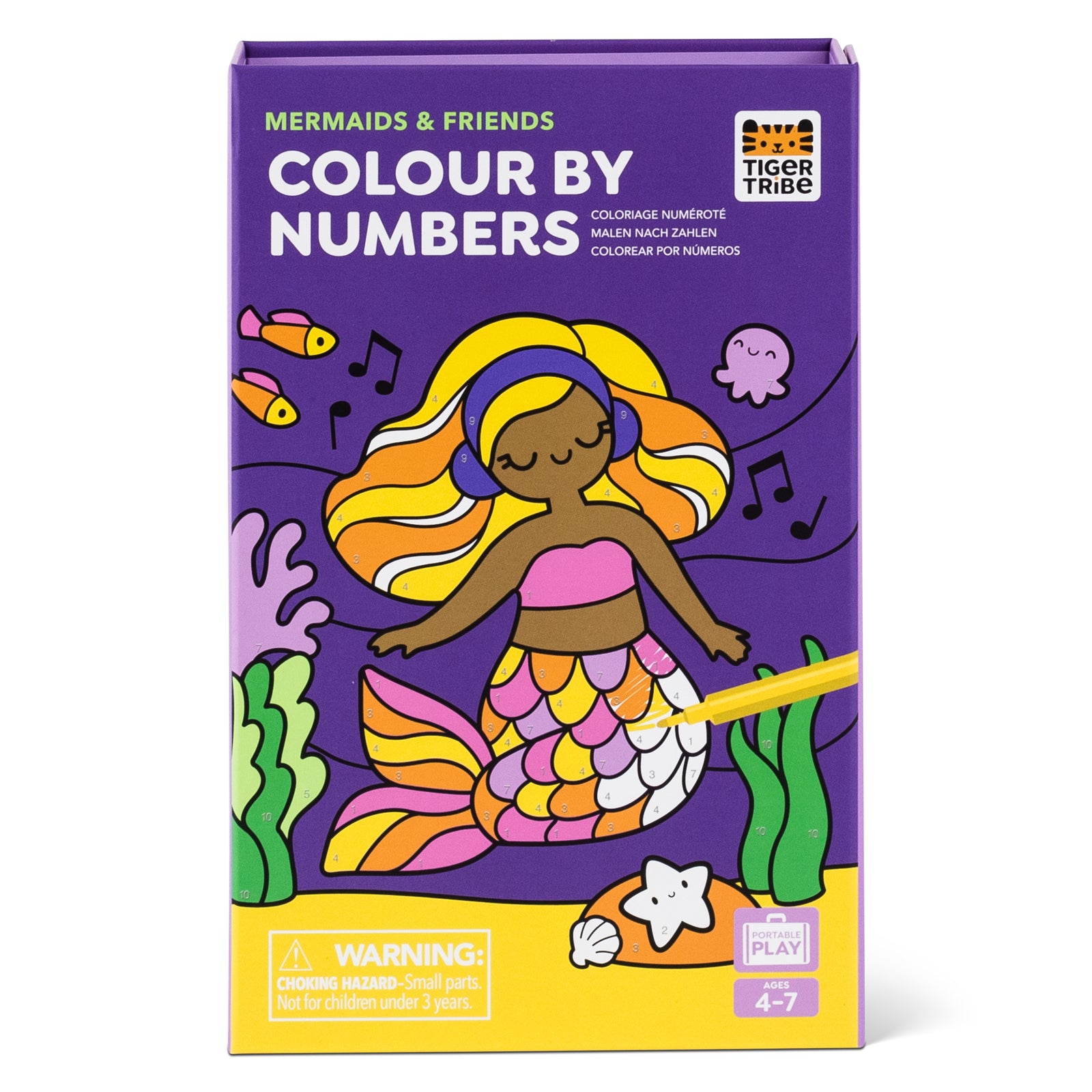 Colour By Numbers Mermaids & Friends - Tiger Tribe