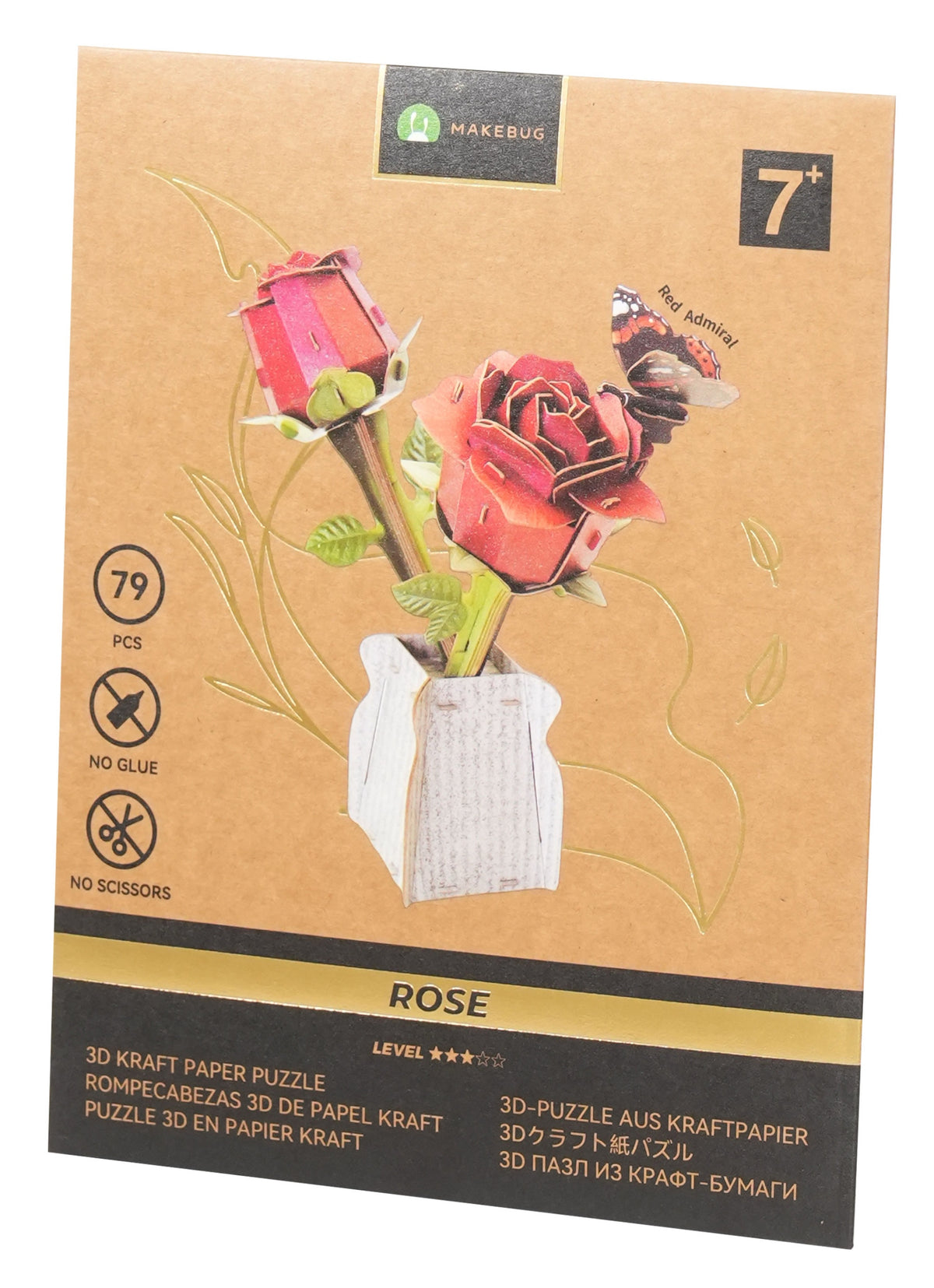 3D Craft Paper Puzzle Rose - Science & Nature