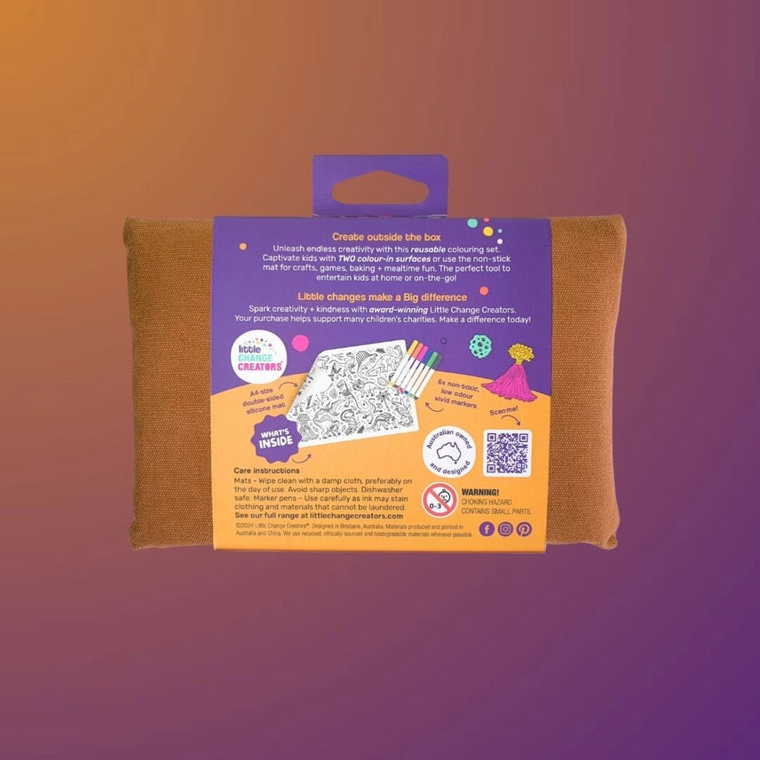 Re-fun-able Pocket Colouring Set Roar - Little Change Creators