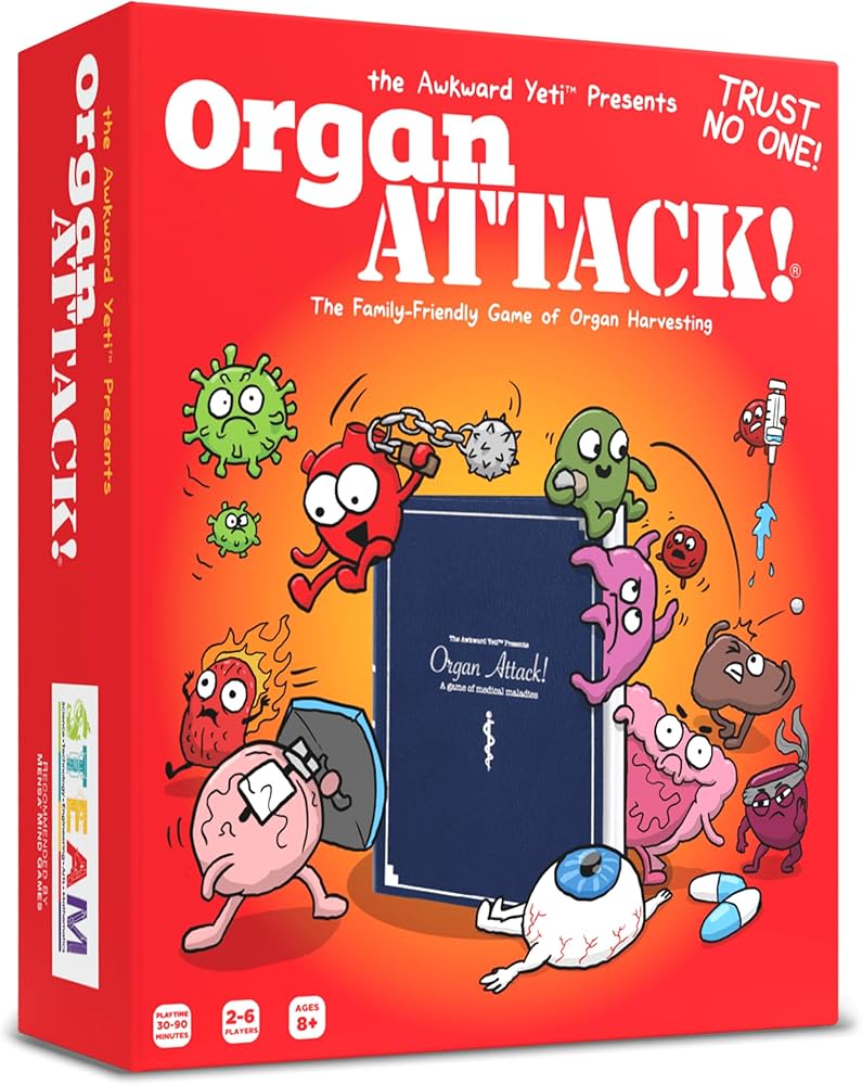 Organ Attack! board game- the Awkward Yeti