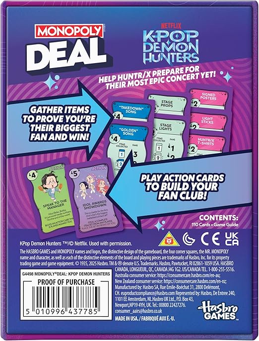 Monopoly Deal KPOP Demon Hunters - All Brands
