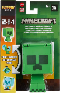 Minecraft 'Flippin Figures' (Creeper + Charged Creeper) - Mattel