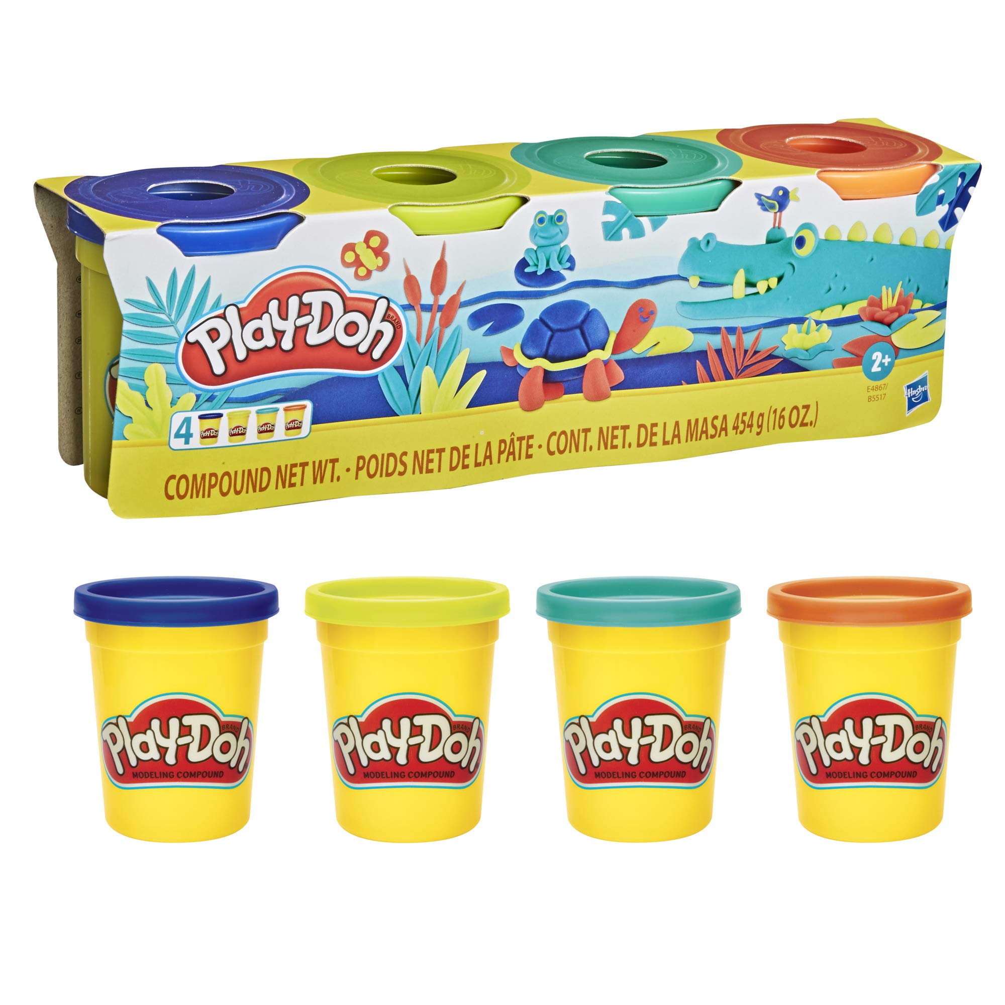 Play-Doh 4 Tub Pack asstd Colours - All Brands