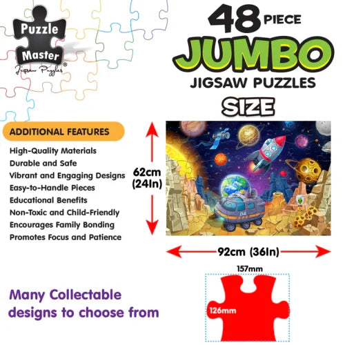 Jumbo Floor Puzzle 48pc Space Explorer - Belta Brands