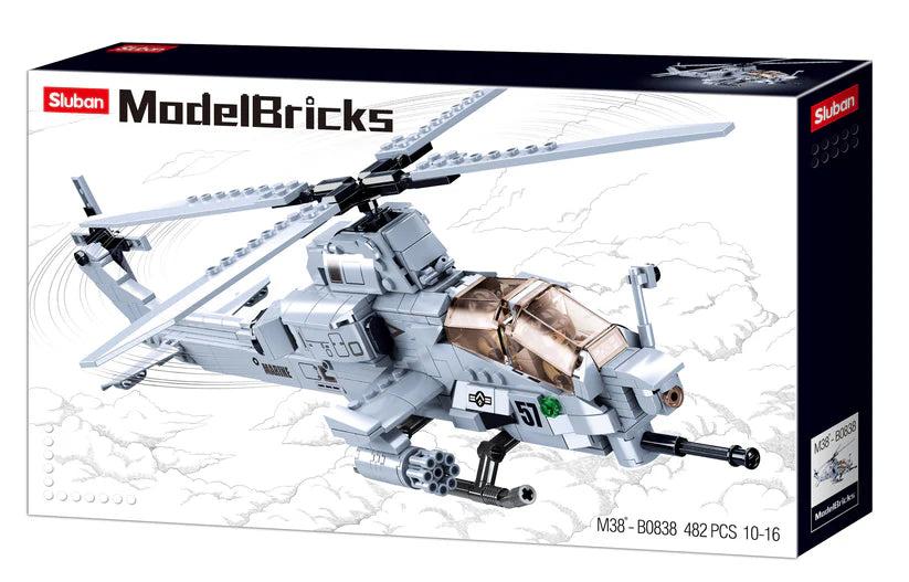 MB AH-1Z Attack Helicopter 482pcs - Sluban