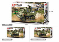 WW2 M5 Light Tank 344pcs - Sluban