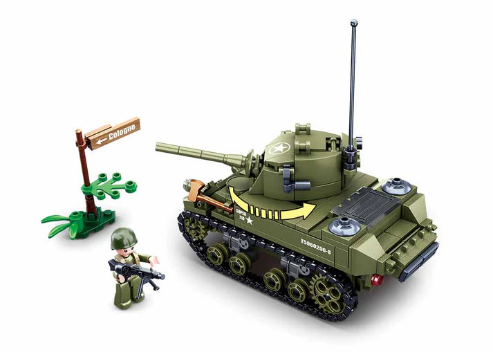 WW2 M5 Light Tank 344pcs - Sluban