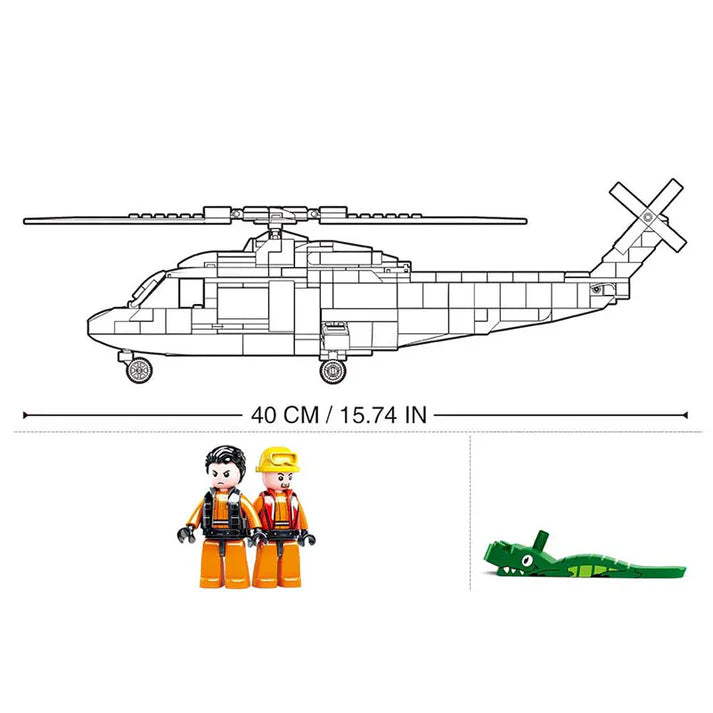 Model Bricks Sea Rescue Helicopter 402pcs Sluban - Belta Brands