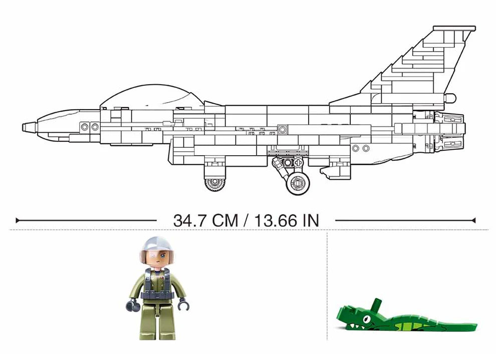 Model Bricks F-16C Falcon Fighter 521pcs Sluban - Belta Brands