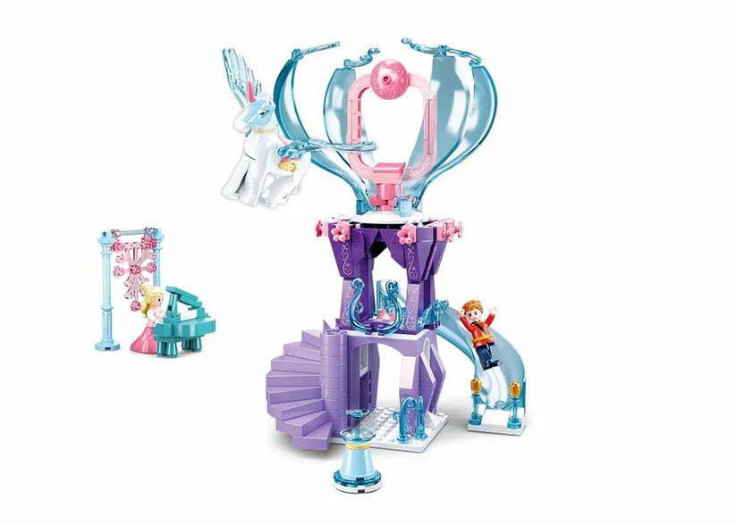 Girls Dream Fairy Tales Of Winter Forest Magic Tower - Sluban