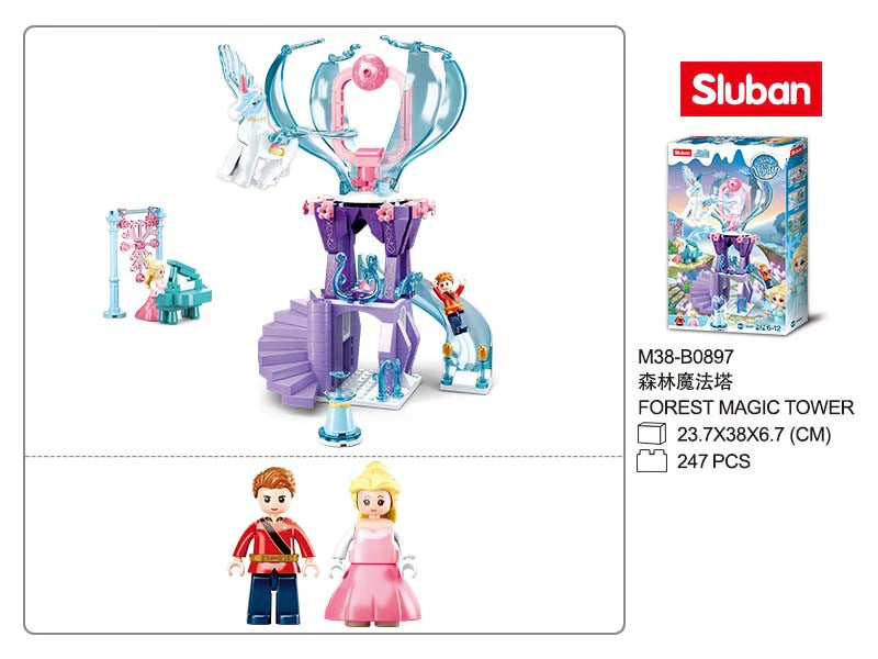 Girls Dream Fairy Tales Of Winter Forest Magic Tower - Sluban