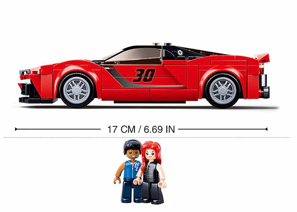 Model Bricks Red Racing Car 262pcs - Sluban