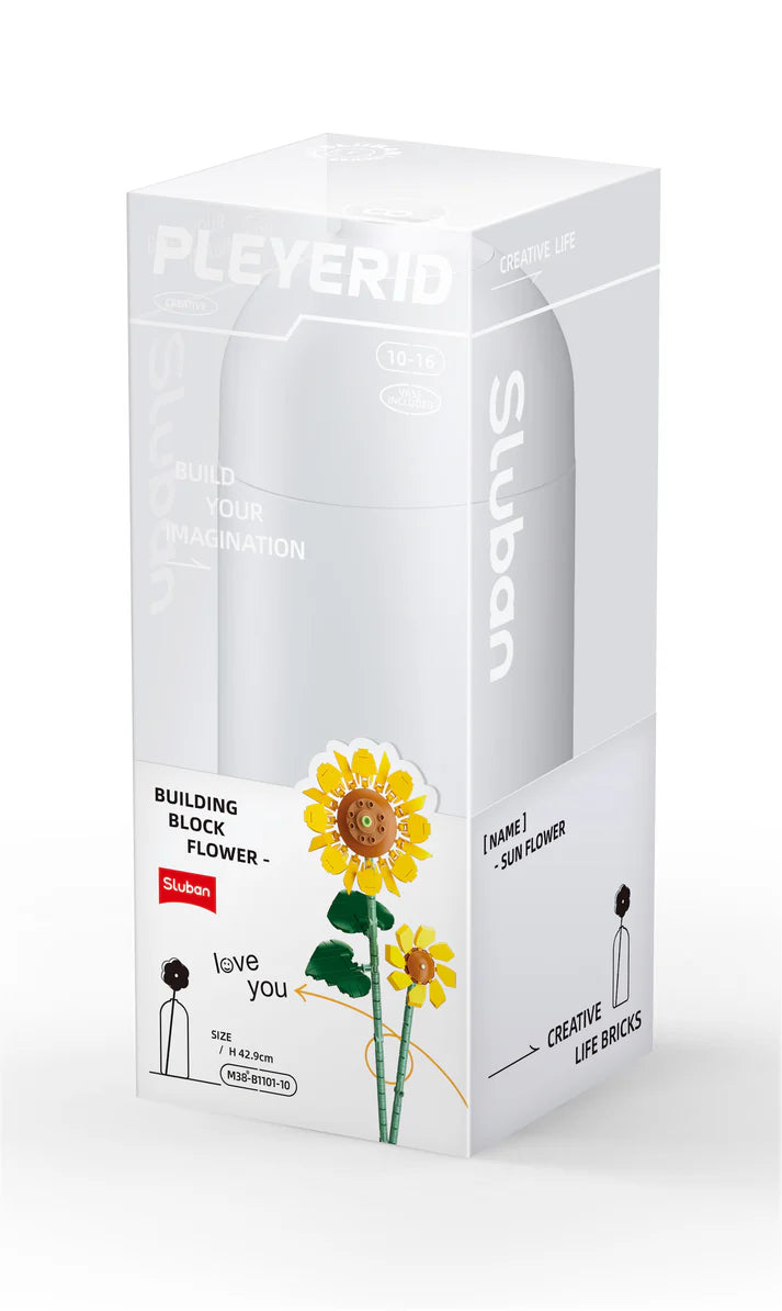 Life Bricks Sunflower w/ DIY Vase 251pcs Sluban - Belta Brands