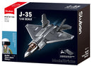 Model Bricks J35 Stealth Aircraft Metal Coating 1/44 Scale 838pcs