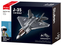 Model Bricks J35 Stealth Aircraft Metal Coating 1/44 Scale 838pcs
