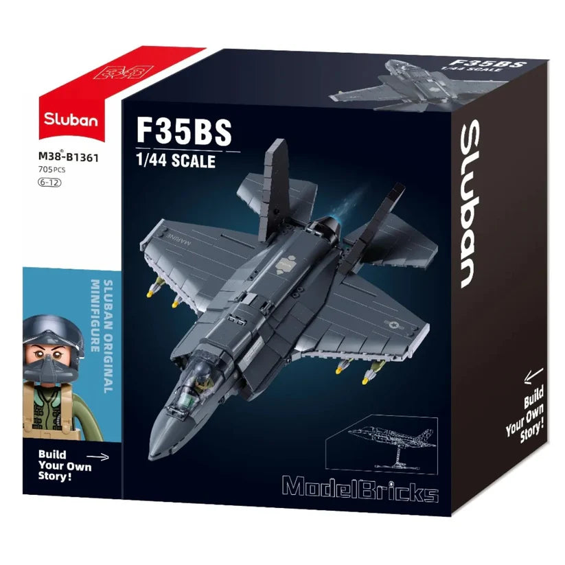 Model Bricks F-35BS Fighter Jet - Sluban