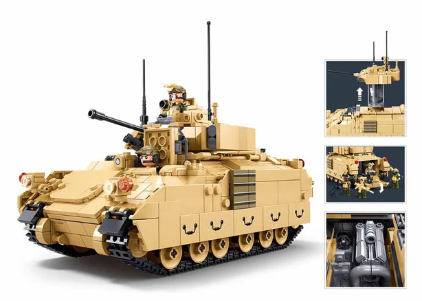Model Bricks M3A3S Bradley Tank 905pcs - Sluban