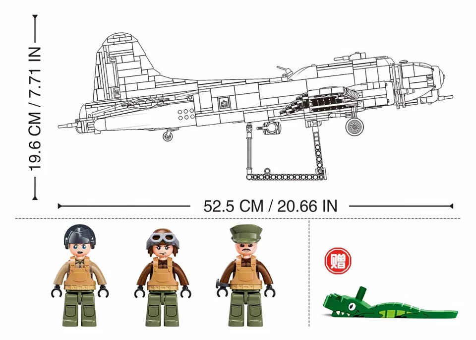 Model Bricks B-17GS Bomber Flying Fortres 1270pcs