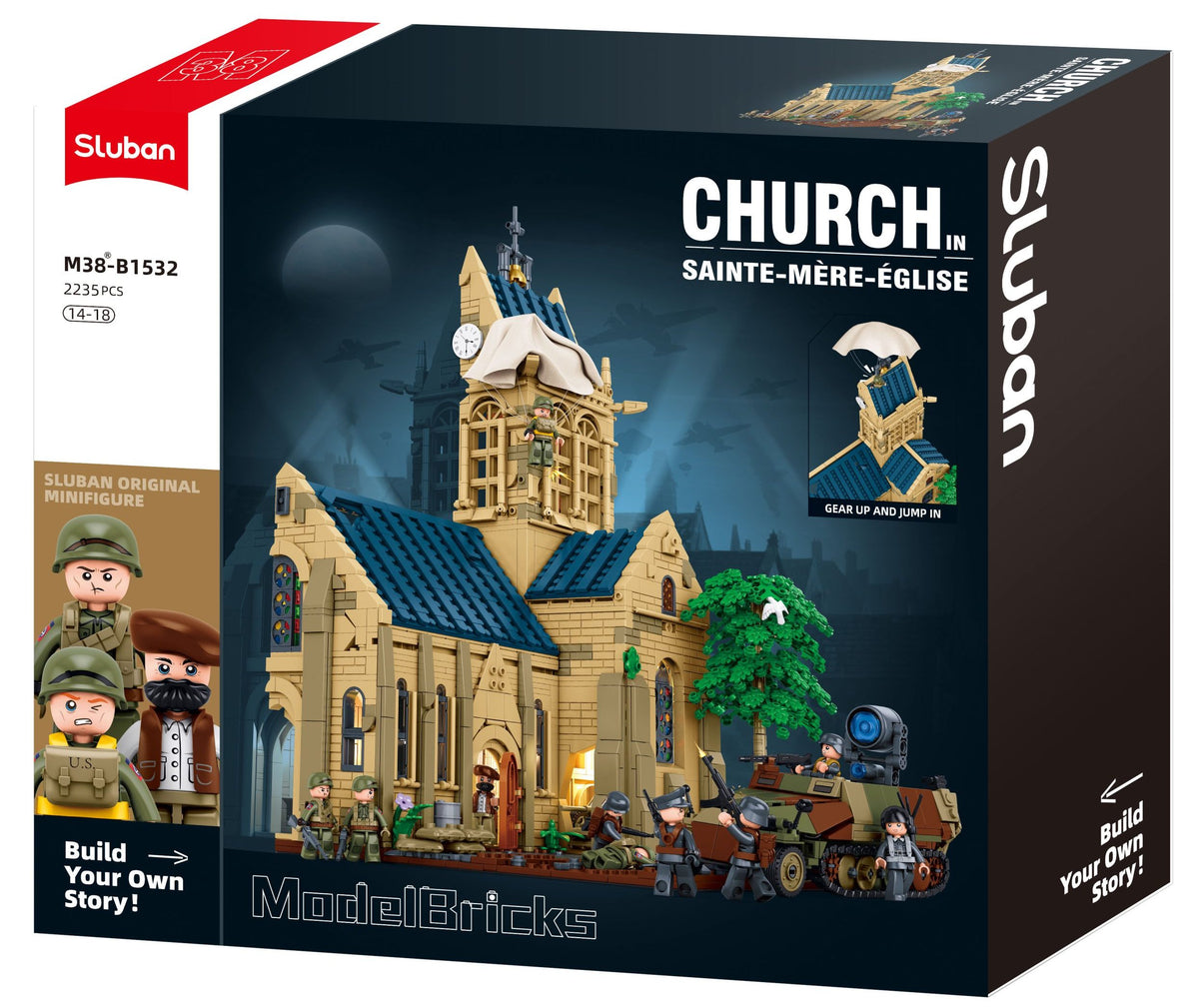 MB Battle of Saint Mere Eglise 2287pcs Sluban - Belta Brands