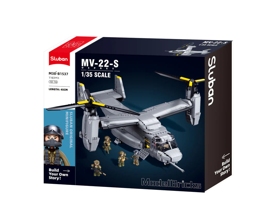 Model Bricks MV-22 Osprey scale 1:44 1142pcs Sluban - Belta Brands