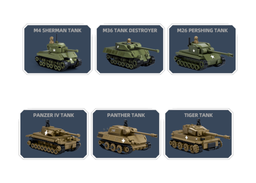 Sluban WW2 Tanks 6 asstd designs - Belta Brands