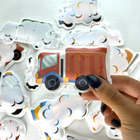 Bath Time Colour Changing Stickers Mucky Trucks - Mishmashed