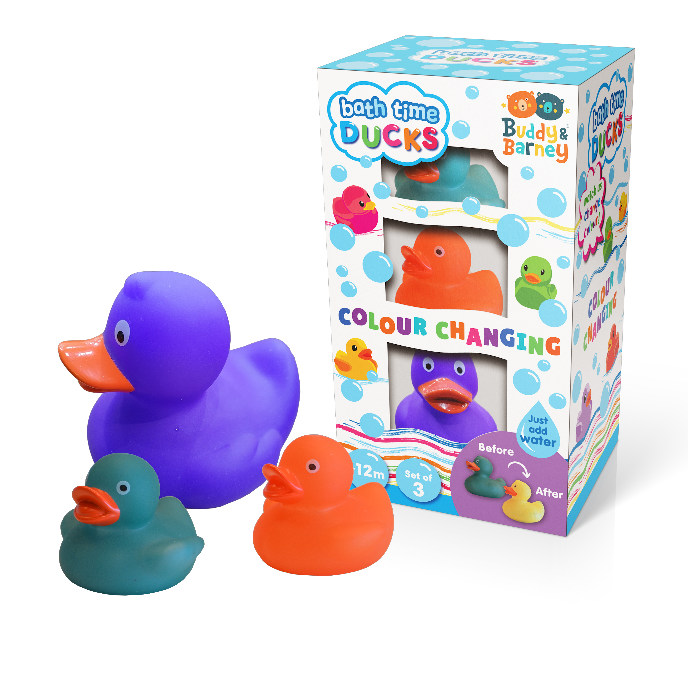Bath Time Ducks Colour Changing - Buddy & Barney