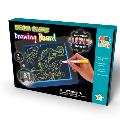 Neon Glow Drawing Board - Buddy & Barney