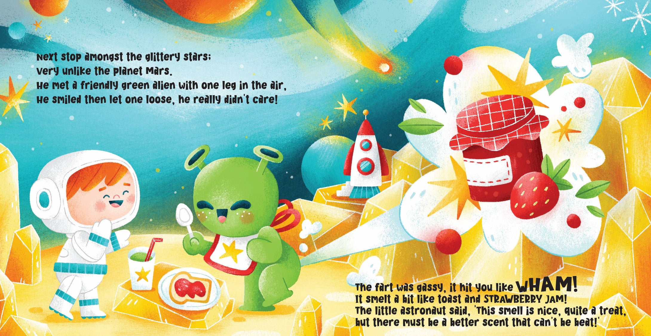 Scratch and Sniff Book Farts in Space - Buddy & Barney