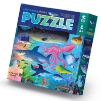 Shimmering Shark Foil Puzzle 60pcs - Crocodile Creek