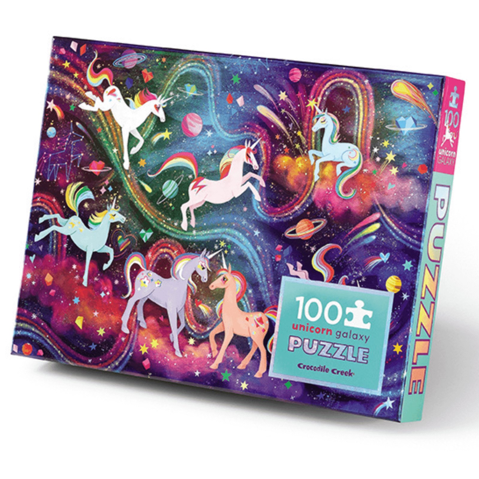 Holographic Puzzle 100pcs Unicorn Galaxy - Crocodile Creek